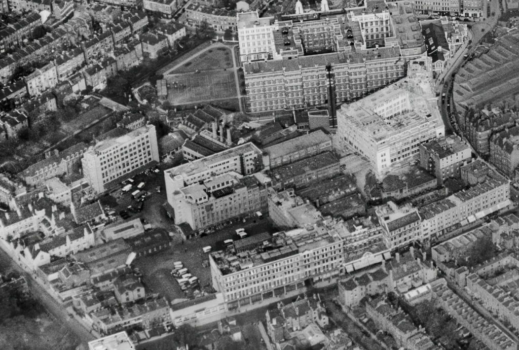 Cadby Hall aerial shot