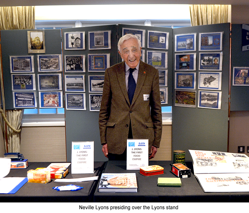 Neville Lyons presiding over the Lyons stand
